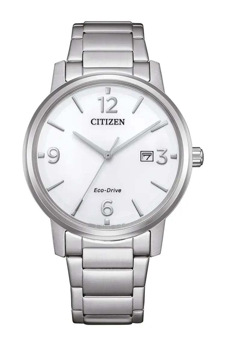Citizen Of Collection Pair aus Edelstahl mit weißem Zifferblatt