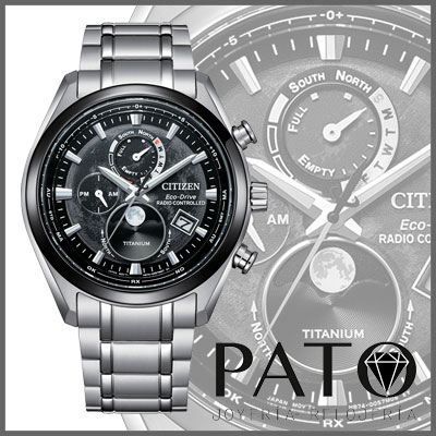 Citizen Watch BY1018-80E Eco-Drive Tsuki-Yomi Moonphase Black