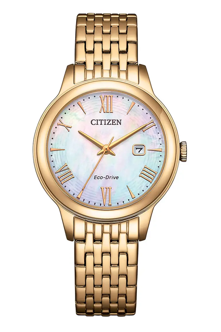 Citizen Lady Dress Of Collection gold mit weißem Zifferblatt