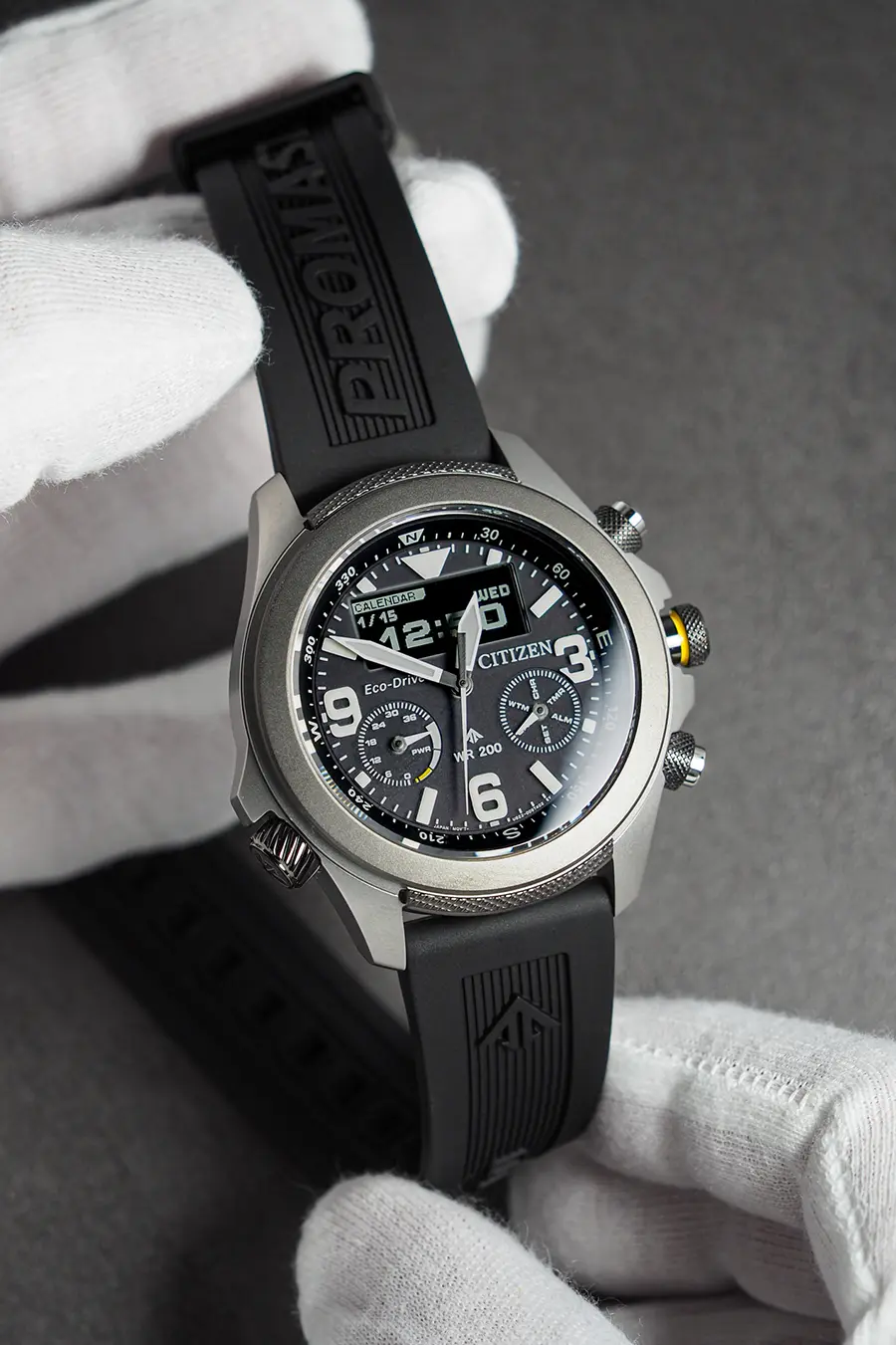Citizen Promaster Land en caoutchouc noir