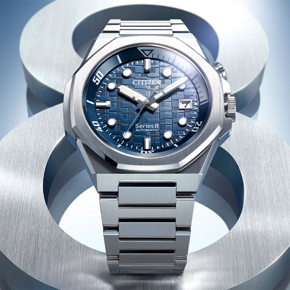 Citizen mechanische blaue Uhr