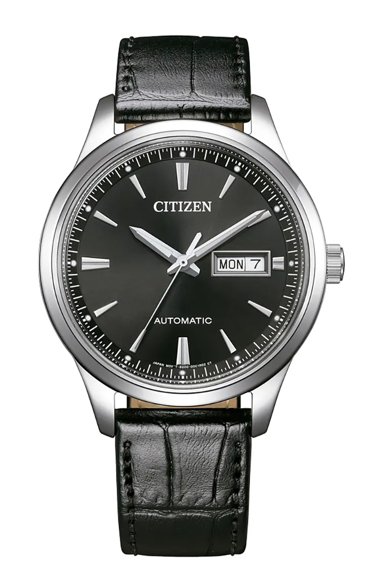 Citizen Of Collection Mecha schwarz mit Lederarmband