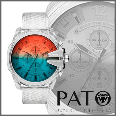 Montre sales diesel transparente