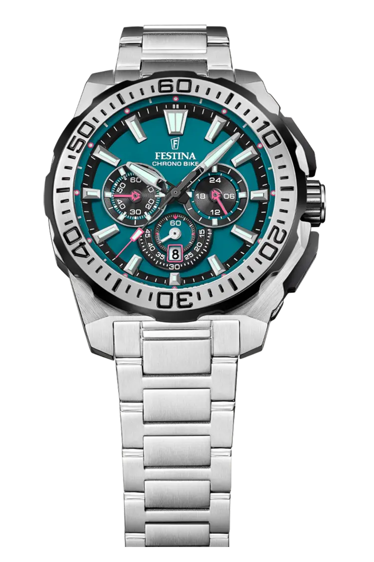Montre Chrono Bike avec Cadran Bleu