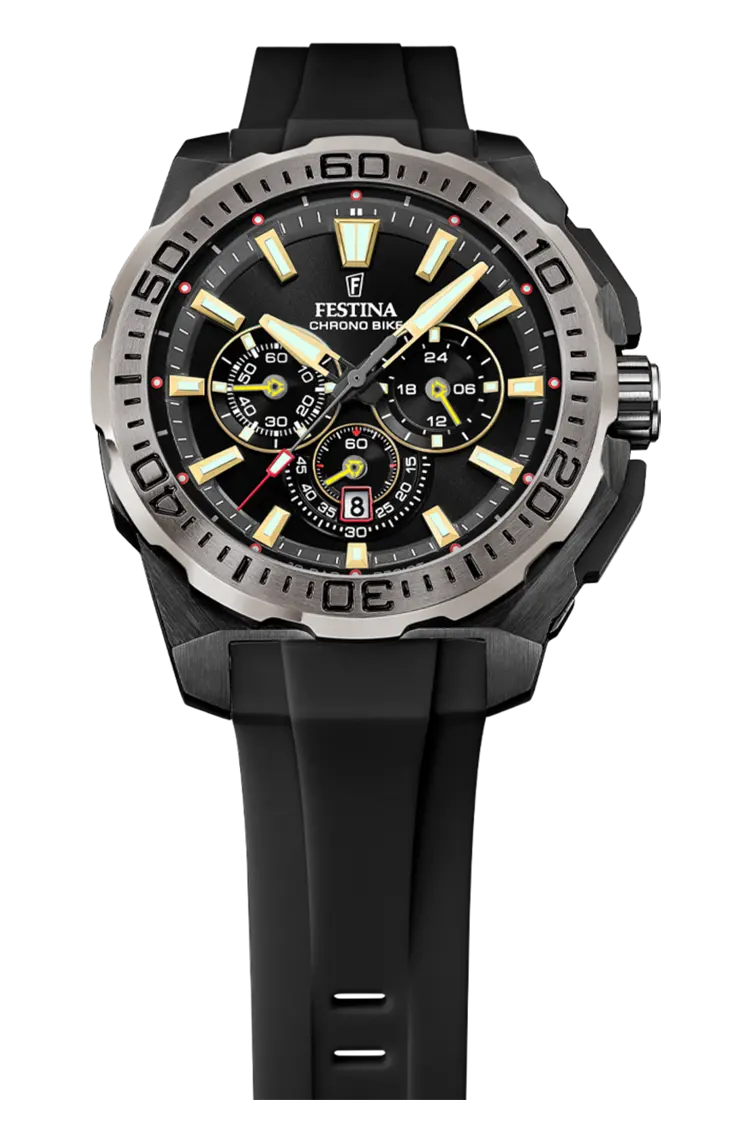 Chrono Bike Noir en Caoutchouc