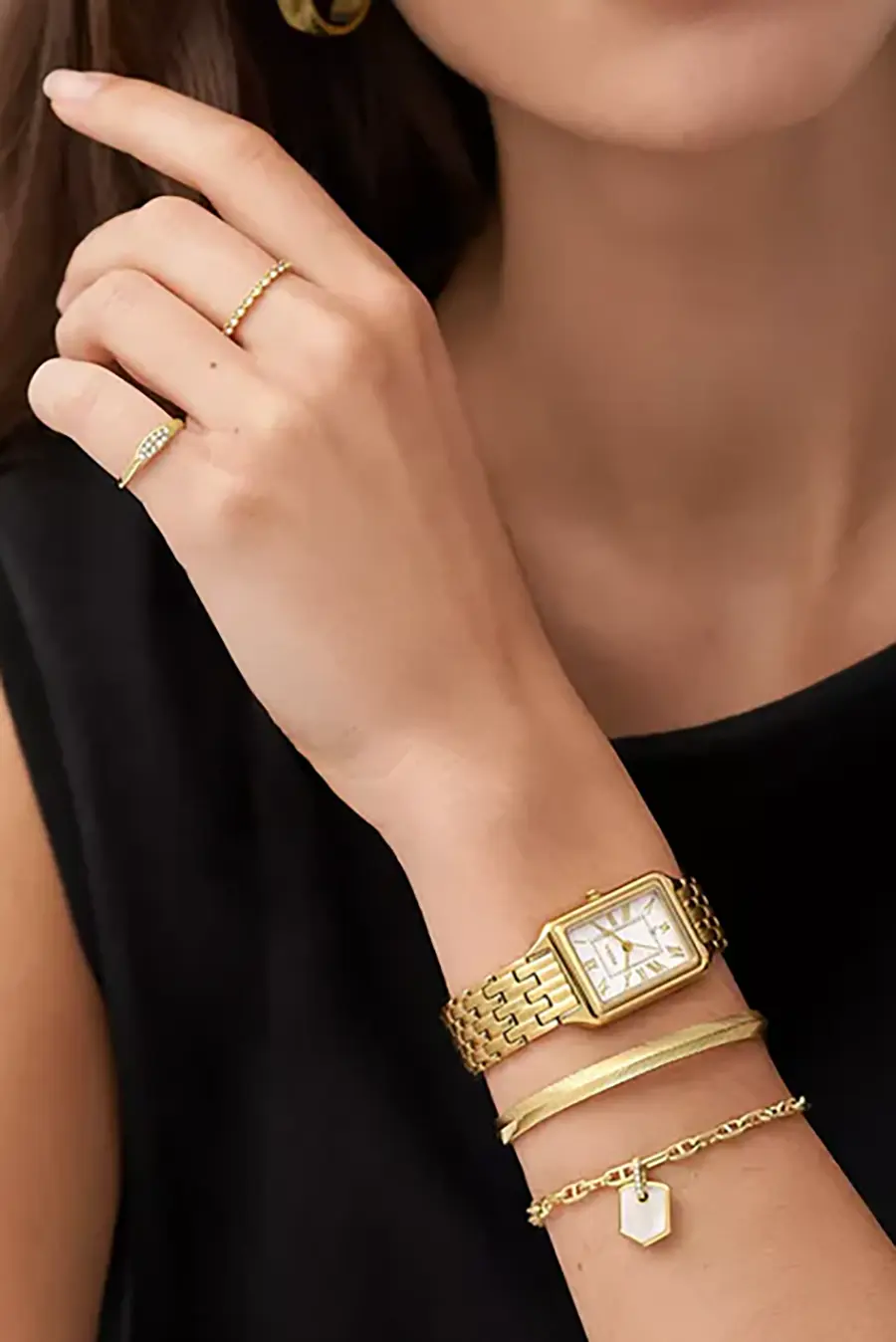 Fossil feminino dourado