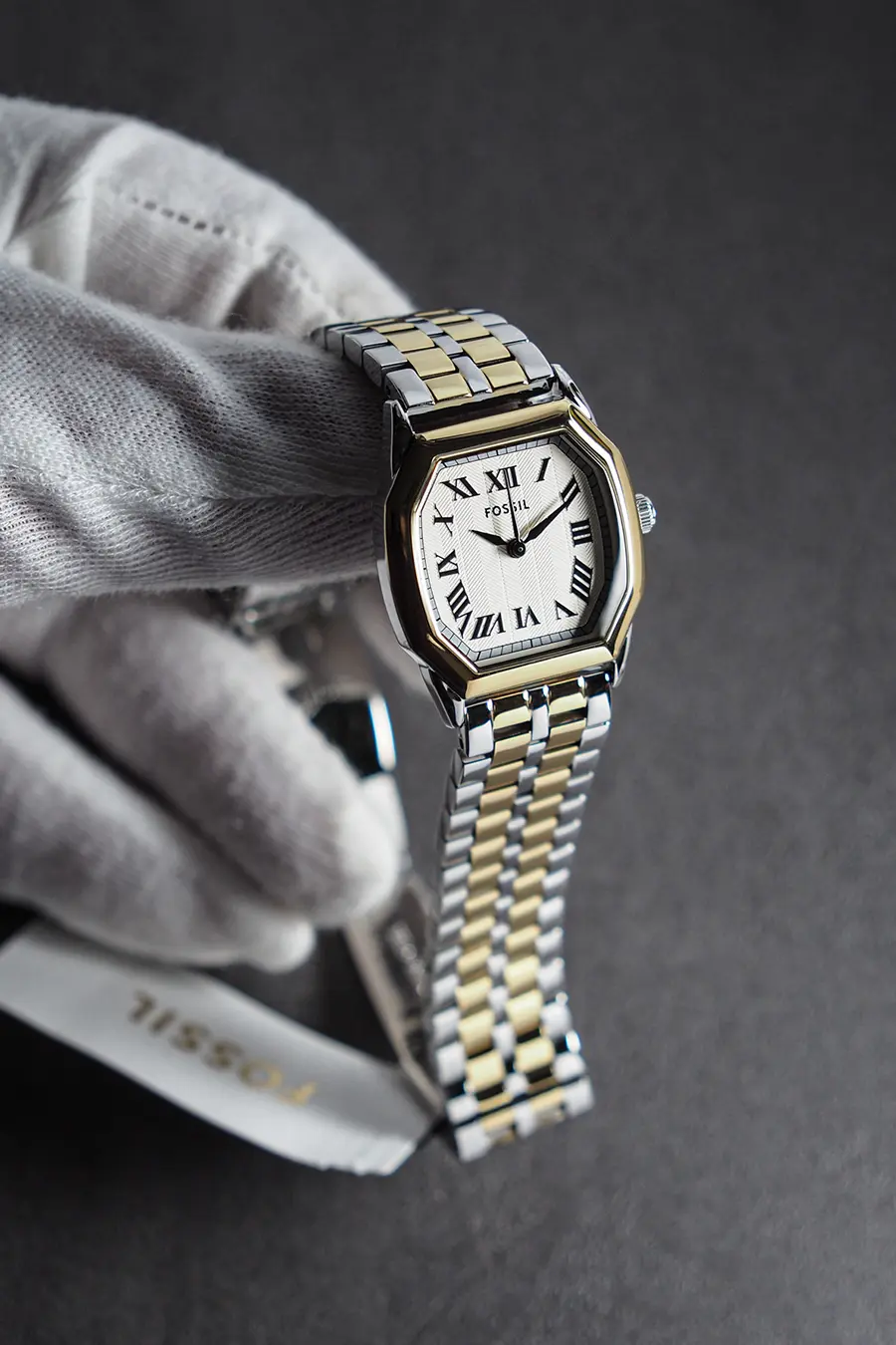 Fossil femme en deux tons doré