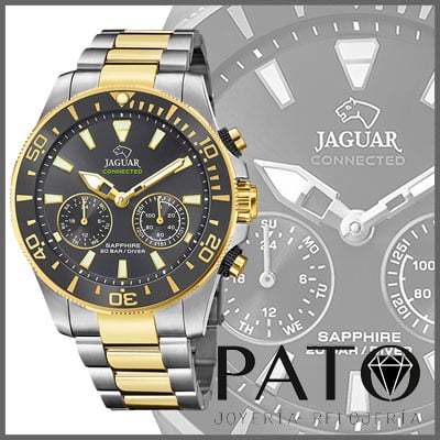 Reloj J889 4 Jaguar Executive XL Hybrid Suizo de Hombre Negro y Dorado