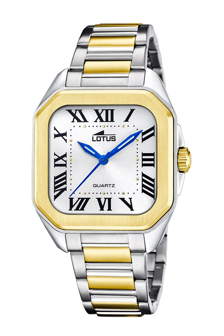 Relógio Feminino Lotus Estilo Santos de Cartier com Detalhes Dourados