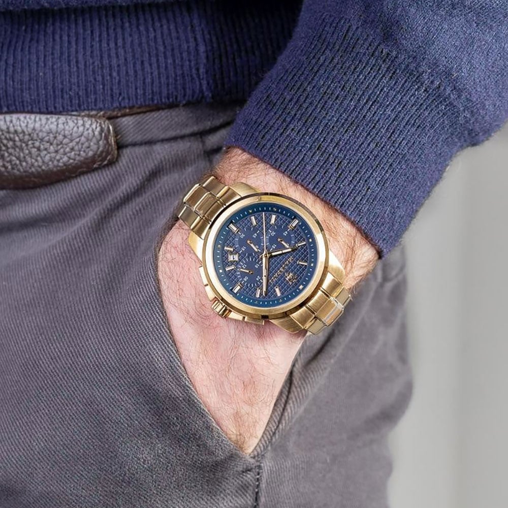 Maserati Dourado e Azul