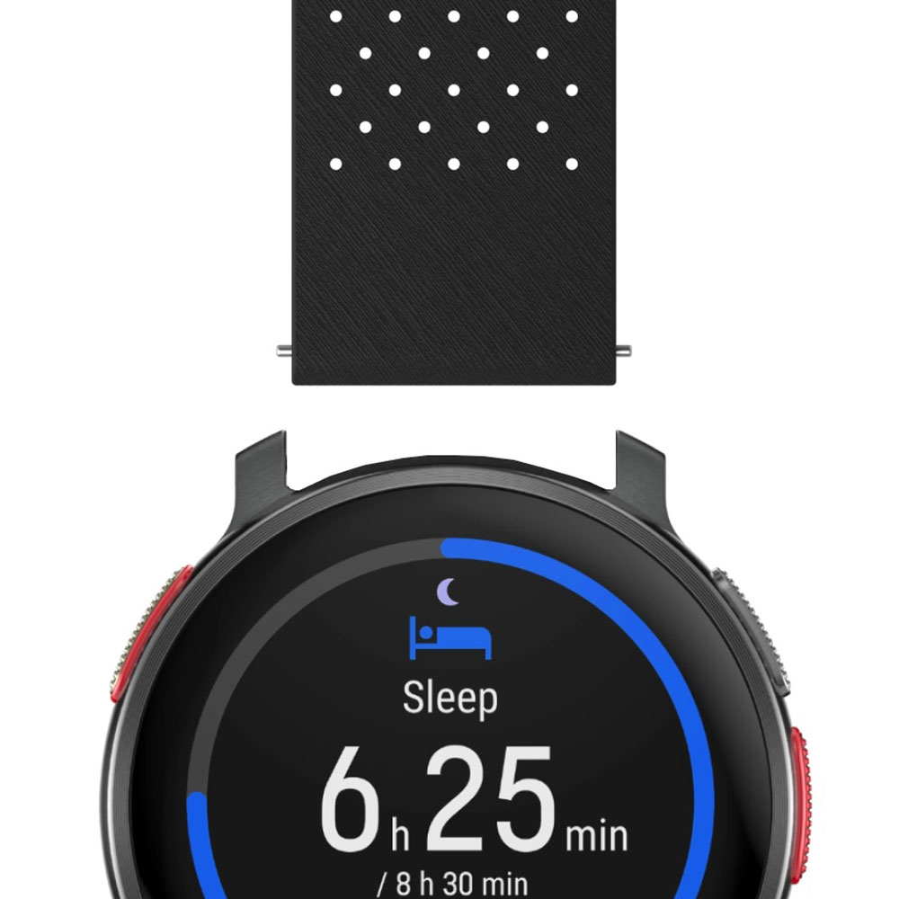 Détail du bracelet de montre Polar V3 Nigth Black