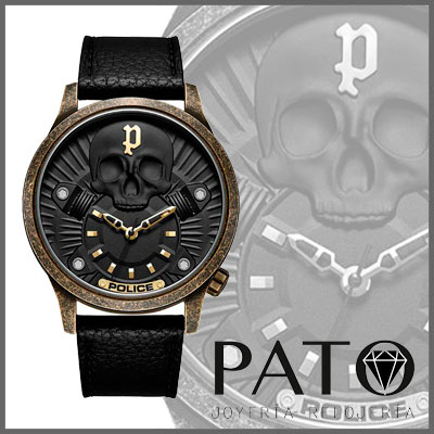 PEWJA2227702 | Reloj Police « JET 3H BLACK&GOLD » PEWJA2227702