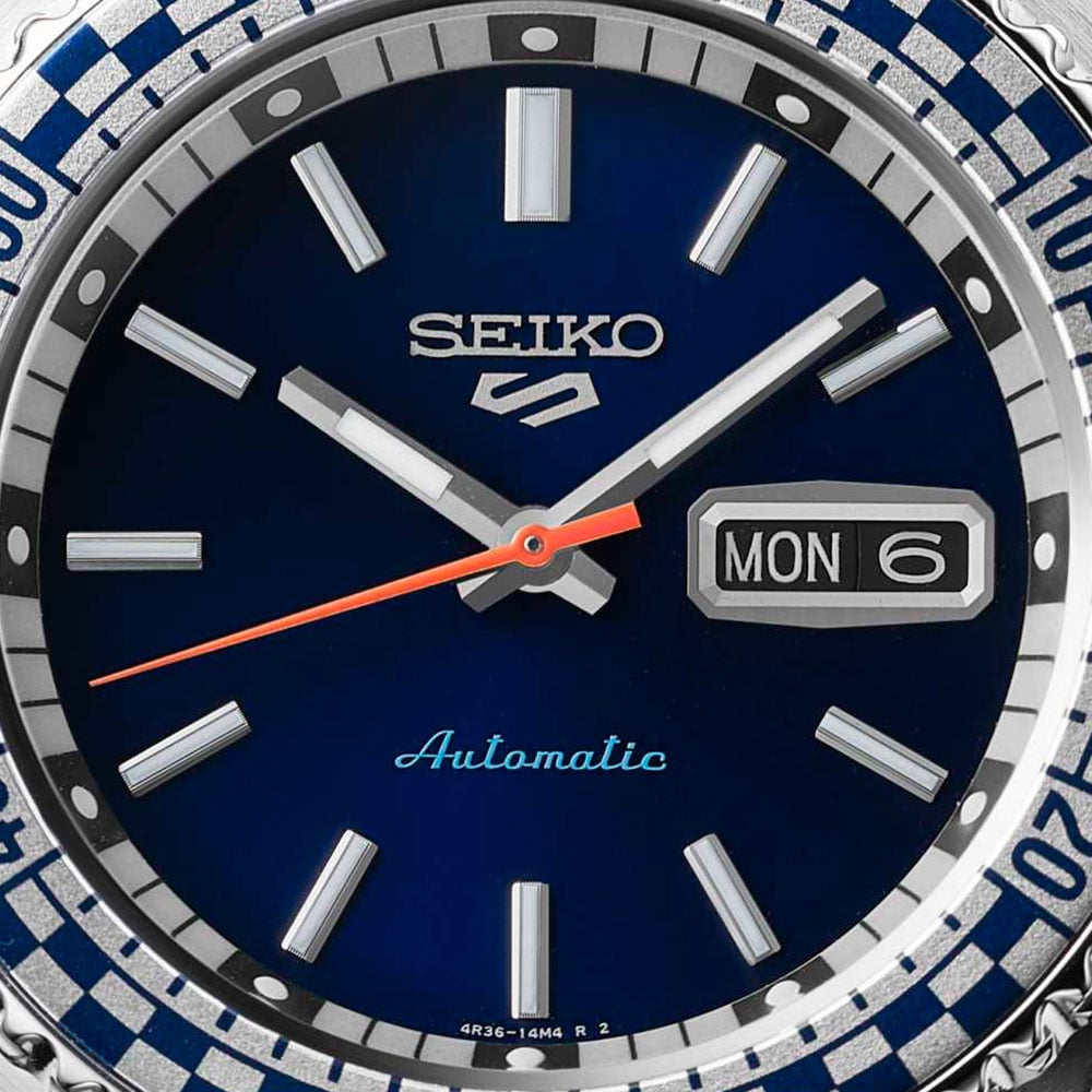 Seiko Automatik-Rallyeuhr in Blau