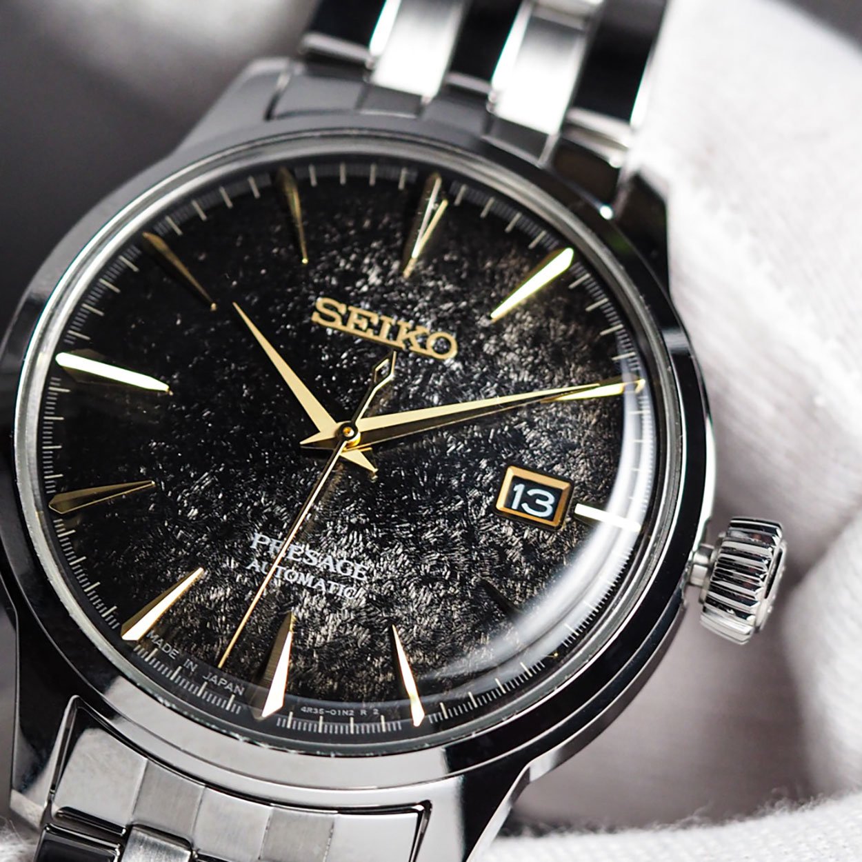 SEIKO PRESAGE 自動巻き 腕時計 ブラック Seiko SRPK93J1 Automatic Presage Night Time Tokyo