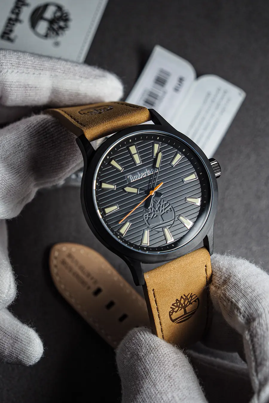 Timberland Herren Uhr mit nachhaltigem Leder