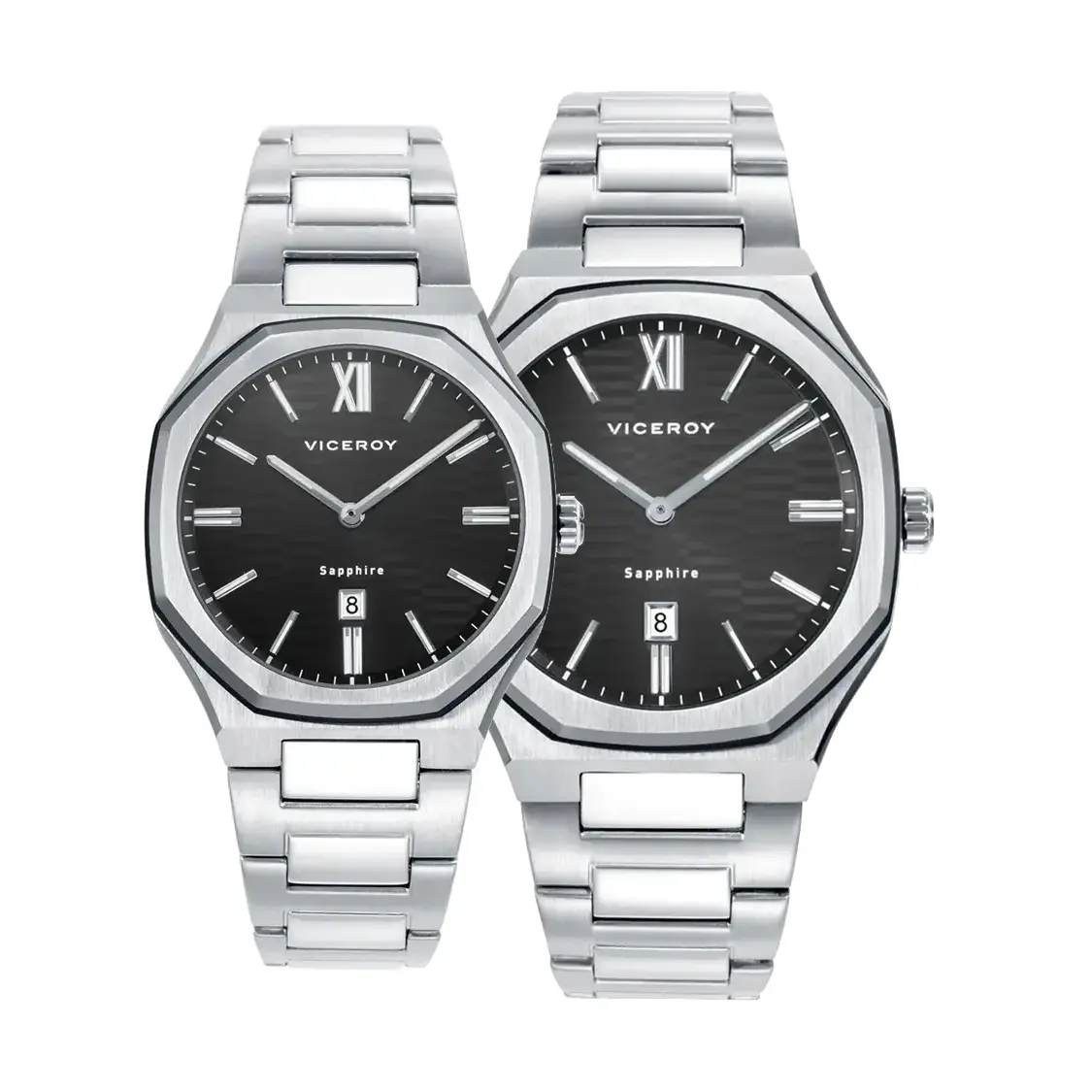 reloj pareja negro clásico